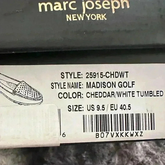 Marc Joseph New York Madison Golf in Cheddar/White Tumbled, size 9.5/EU 40.5 - Picture 6 of 6